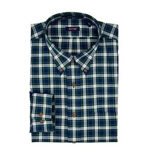 NEW BATTON men's camden cotton long sleeve shirt in blue plaid